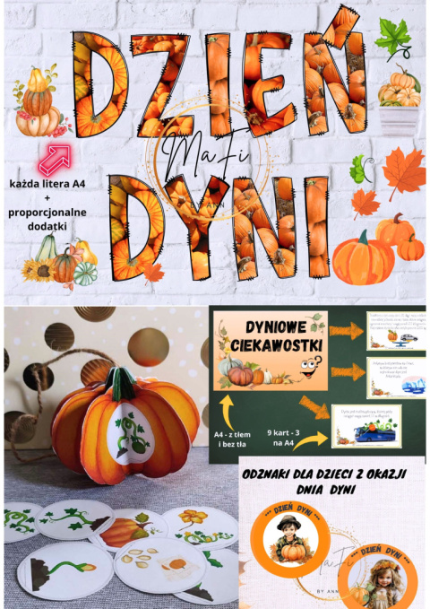 Dzień DYNI - zestaw pakiet materiałów dynia pdf