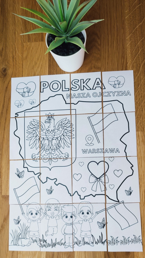 KOLOROWANKA XXL Maj -1, 9, 16, 25 elementów Polska