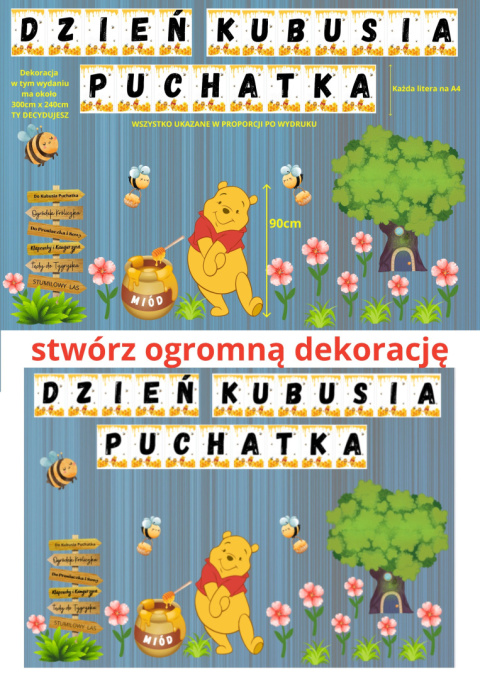 DEKORACJA XXL Dzień Kubusia Puchatka Kubuś Puchatek pdf