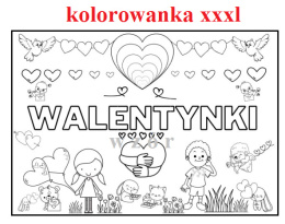 Walentynki KOLOROWANKA XXL